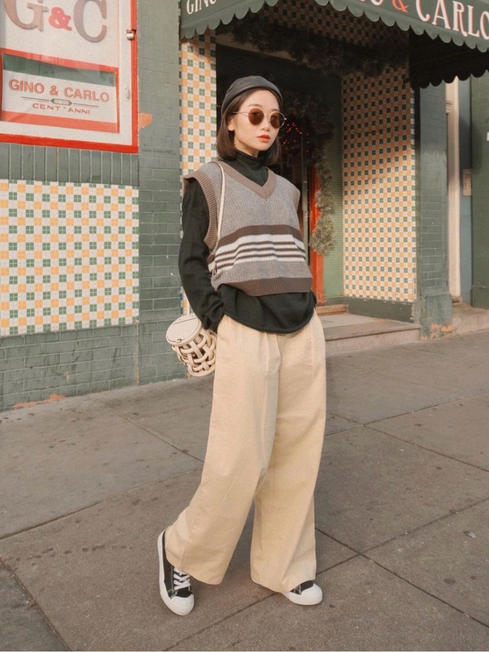 Oak+Fort Wide Leg Khakis
